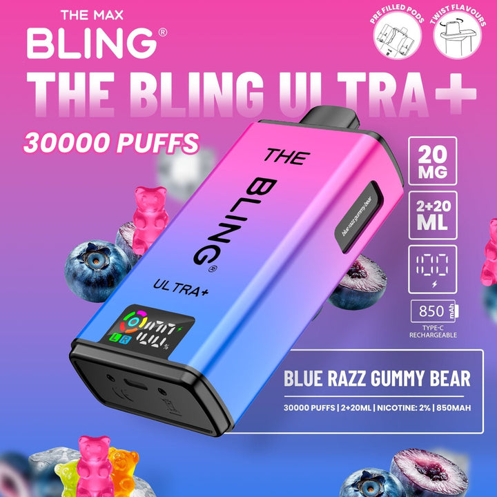 The Crystal Bling Ultra Plus 30k Prefilled Vape Kit Box of 5 #Simbavapes#