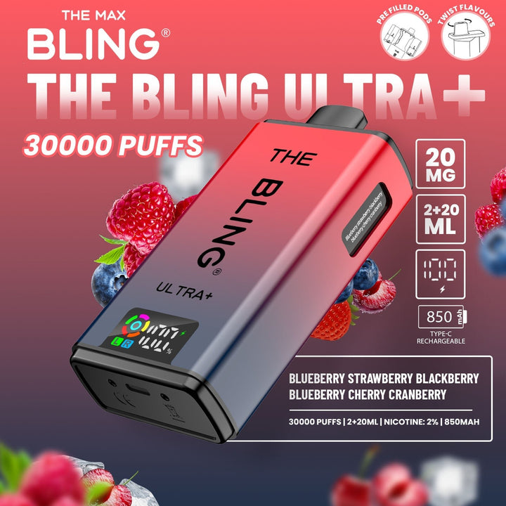 The Crystal Bling Ultra Plus 30k Prefilled Vape Kit Box of 5 #Simbavapes#