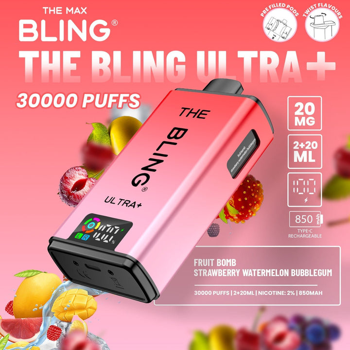 The Crystal Bling Ultra Plus 30k Prefilled Vape Kit Box of 5 #Simbavapes#