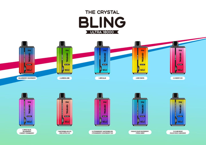 The Crystal Bling Ultra Twist 18000 Disposable Vape Box of 10 #Simbavapes#