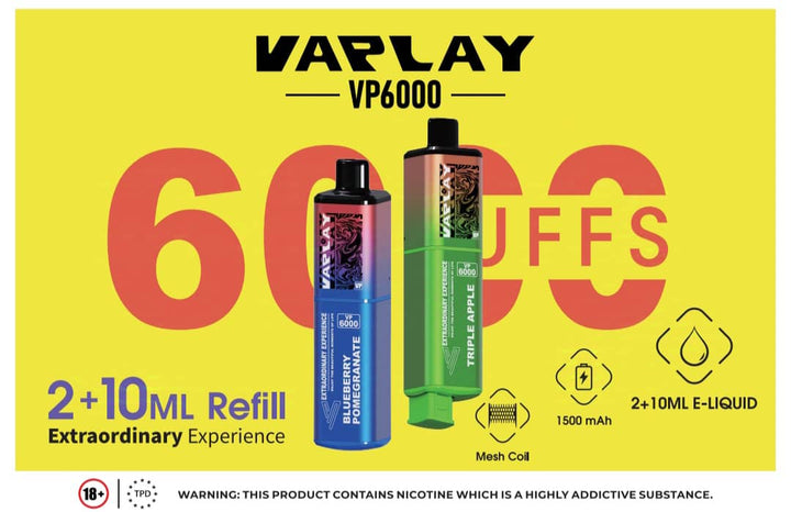 Vaplay VP6000 Disposable Vape Box of 5 #Simbavapes#