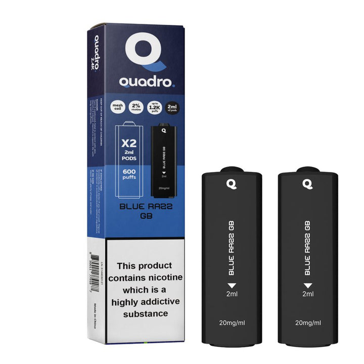 4 in 1 Quadro 2400 Puffs Replacement Pods Box of 5 #Simbavapes#