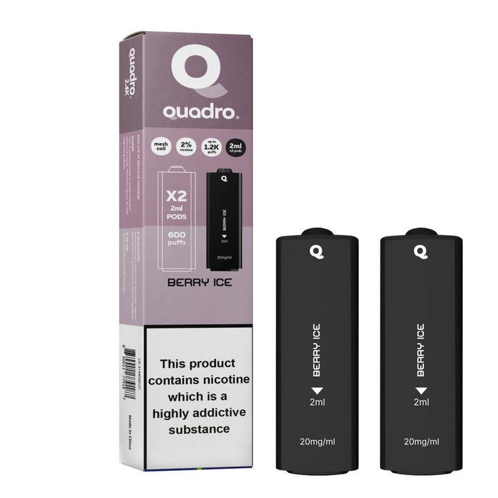 4 in 1 Quadro 2400 Puffs Replacement Pods Box of 5 #Simbavapes#