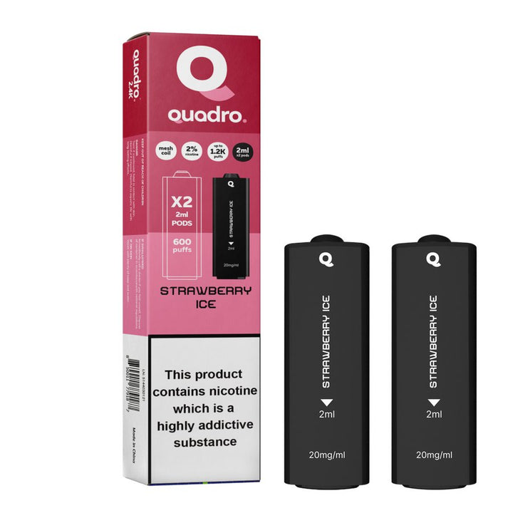 4 in 1 Quadro 2400 Puffs Replacement Pods Box of 5 #Simbavapes#