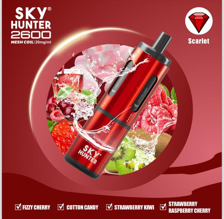 4 in 1 Sky Hunter 2600 Puffs Disposable Vape Pod Kit Pack of 5 #Simbavapes#