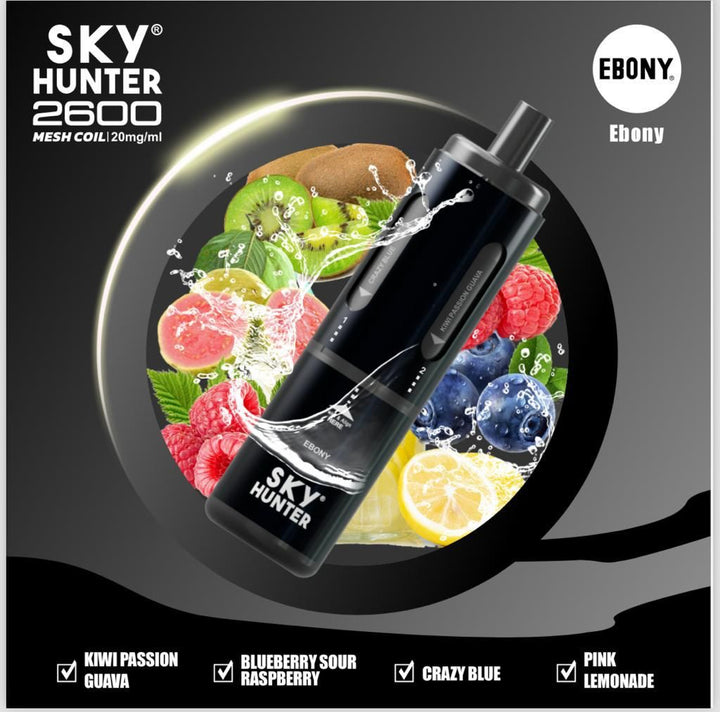 4 in 1 Sky Hunter 2600 Puffs Disposable Vape Pod Kit Pack of 5 #Simbavapes#