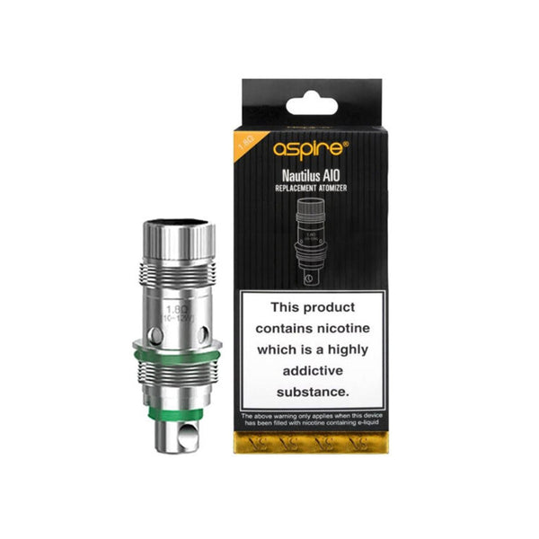 Aspire Nautilus AIO Replacement Coils 1.8ohm (Pack Of 5) #Simbavapes#