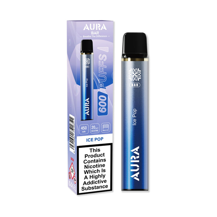 Aura Bar 600 Puffs Disposbale Vape By Crystal Prime - Box of 10 #Simbavapes#