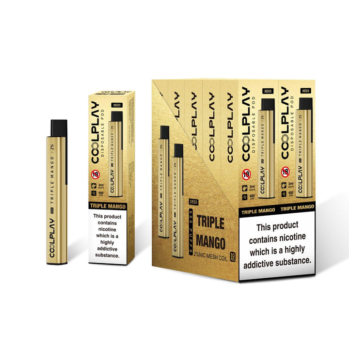 Coolplay XE03 600 Puffs Disposable Vape Pod Box of 10 #Simbavapes#