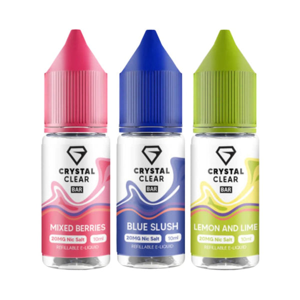 Crystal Clear Nic Salts 10ml- Pack of 10 #Simbavapes#