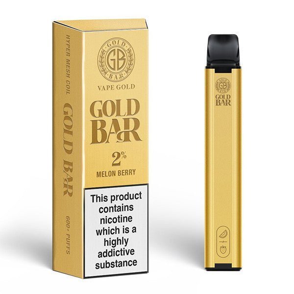 Gold Bar 600 Disposable Vape Pod Puff Device - 20mg #Simbavapes#