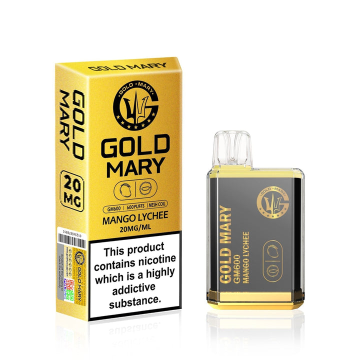 Gold Mary GM600 Disposable Vape Puff Bar Pod Pack of 10 #Simbavapes#
