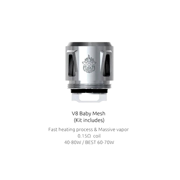 Smok V8 Baby 0.15ohm Mesh Coil - Pack of 5 #Simbavapes#