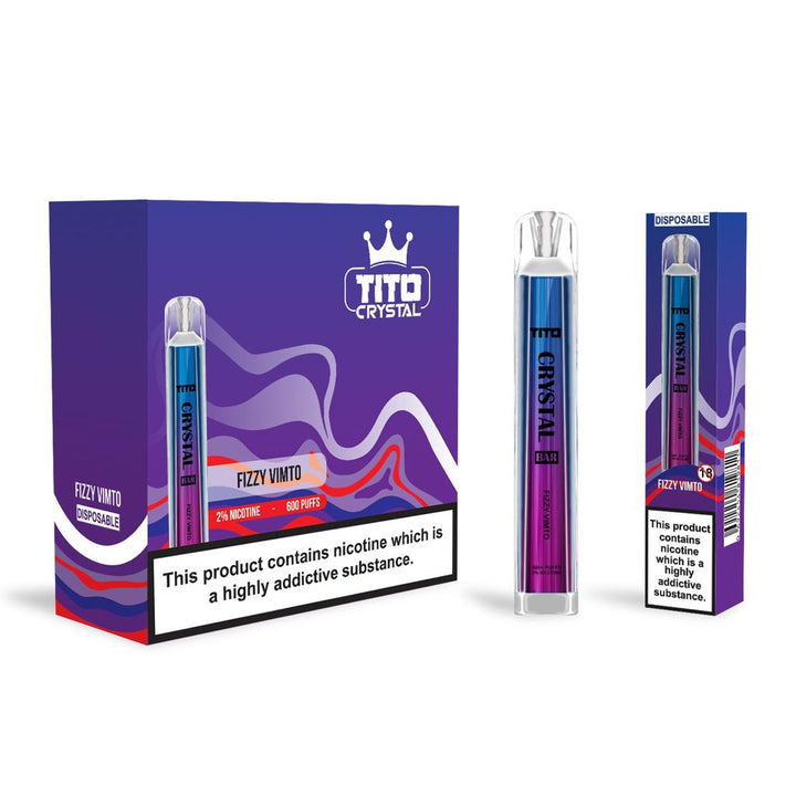 Tito Crystal Bar 600 Puffs Disposable Vape - Pack Of 10 #Simbavapes#