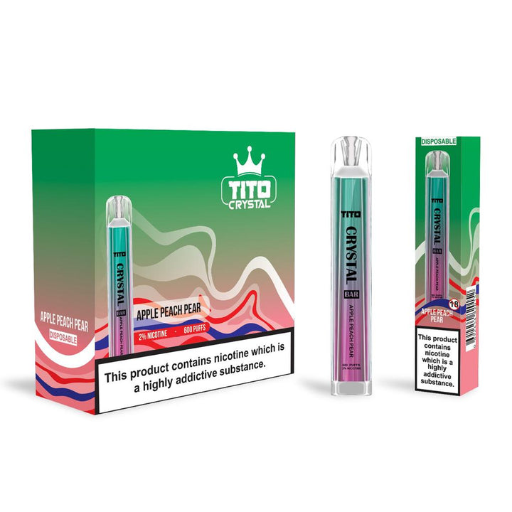 Tito Crystal Bar 600 Puffs Disposable Vape - Pack Of 10 #Simbavapes#