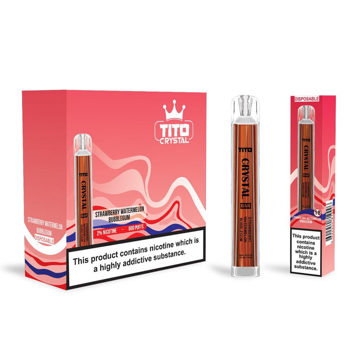 Tito Crystal Bar 600 Puffs Disposable Vape - Pack Of 10 #Simbavapes#