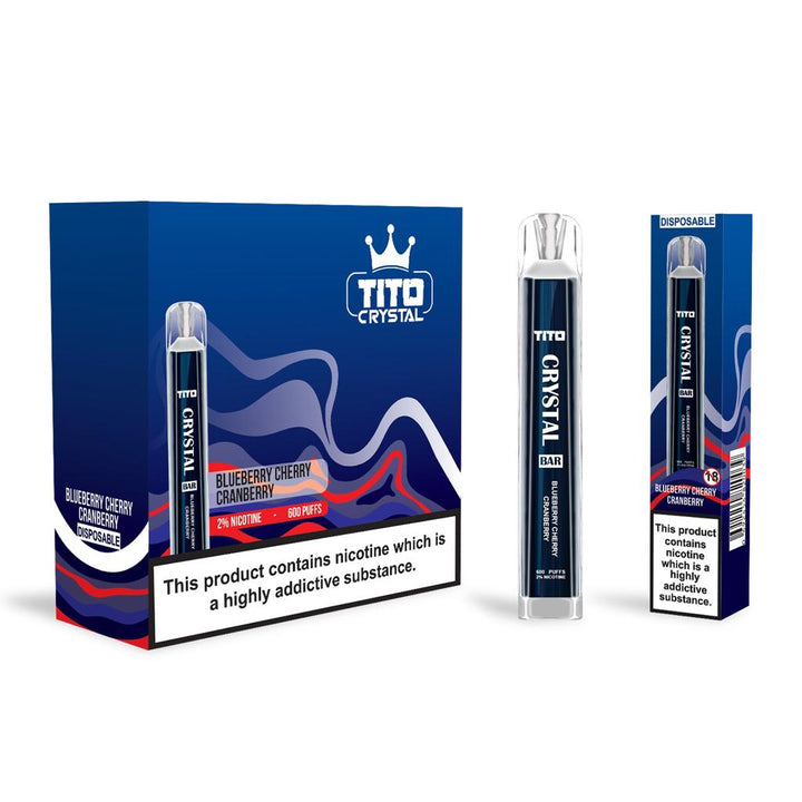 Tito Crystal Bar 600 Puffs Disposable Vape - Pack Of 10 #Simbavapes#