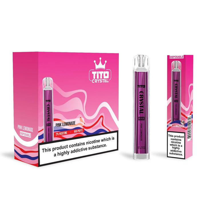 Tito Crystal Bar 600 Puffs Disposable Vape - Pack Of 10 #Simbavapes#