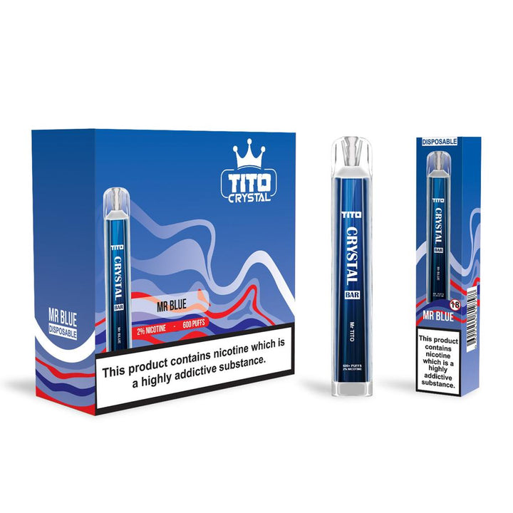 Tito Crystal Bar 600 Puffs Disposable Vape - Pack Of 10 #Simbavapes#