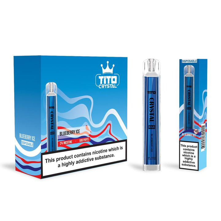 Tito Crystal Bar 600 Puffs Disposable Vape - Pack Of 10 #Simbavapes#