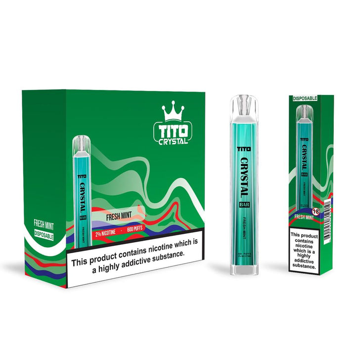 Tito Crystal Bar 600 Puffs Disposable Vape - Pack Of 10 #Simbavapes#