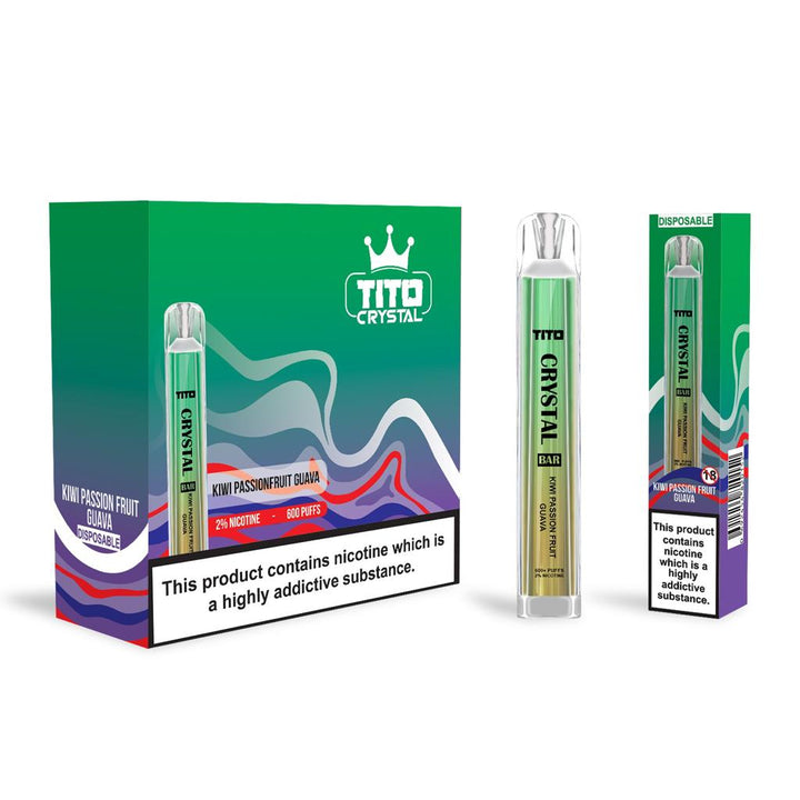 Tito Crystal Bar 600 Puffs Disposable Vape - Pack Of 10 #Simbavapes#