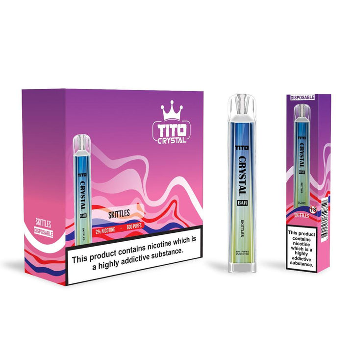 Tito Crystal Bar 600 Puffs Disposable Vape - Pack Of 10 #Simbavapes#